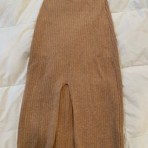 Free People Brown Midi Skirt